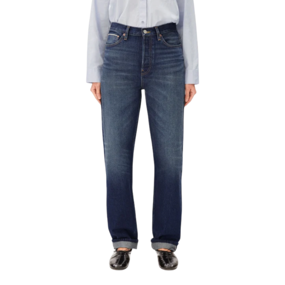 AAIKALA HIGH SELVEDGE JEAN Denims / 5 Pockets Straight Solid 