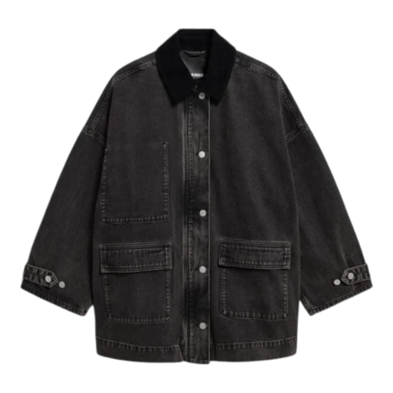 CORD COLLAR DENIM JACKET Jacken/Outerwear Jeansjacke Solid 