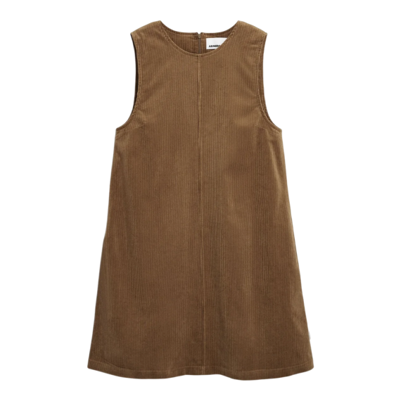 CORDUROY R-NECK MINI DRESS Kleider Web Solid 