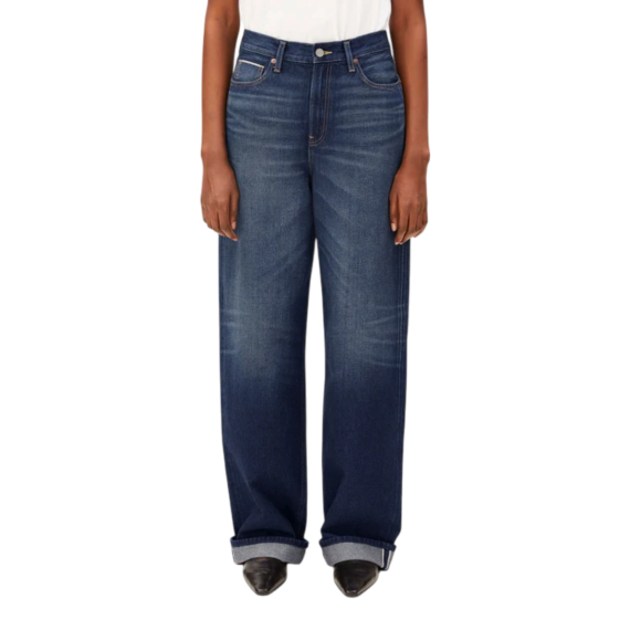 ENIJAA HIGH SELVEDGE WIDE JEAN Denims / 5 Pockets Wide Leg Solid 