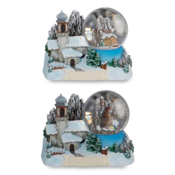 Schneekugel Alpenmotiv 