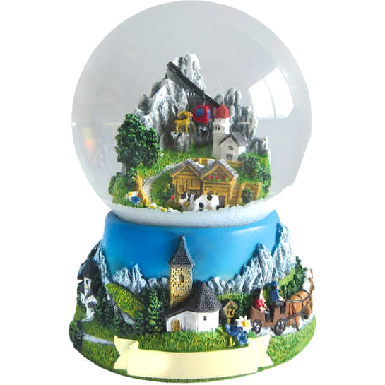 Schneekugel Alpenmotiv 8cm 