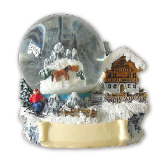 Schneekugel Wintermotiv 4,5 66 sort. 