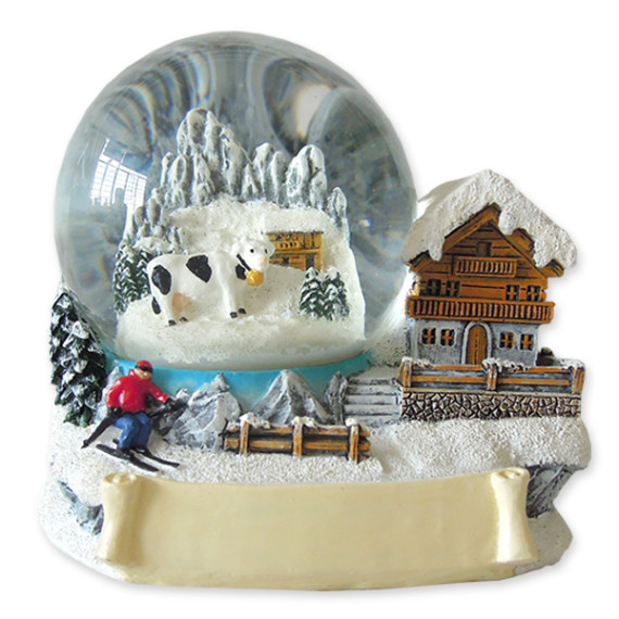 Schneekugel Wintermotiv 6,5 67 sort. 