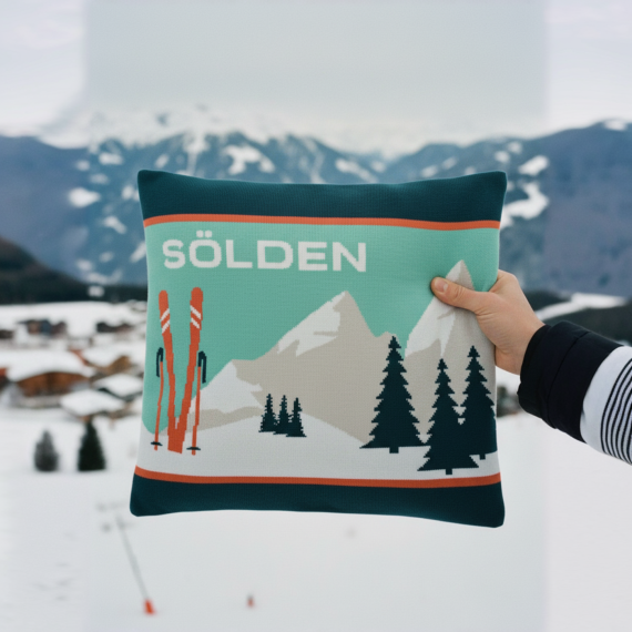 GRAPHIC KNIT THROW PILLOW 