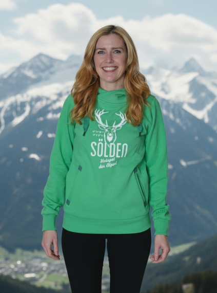 Sünn - Hoodie 10-Hirsch Druck weiß 