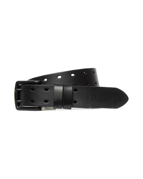 TWO SPIKE LEATHER BELT 