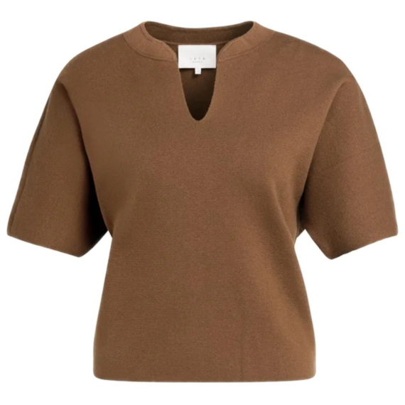 Stricktop mit Bomberkragen 